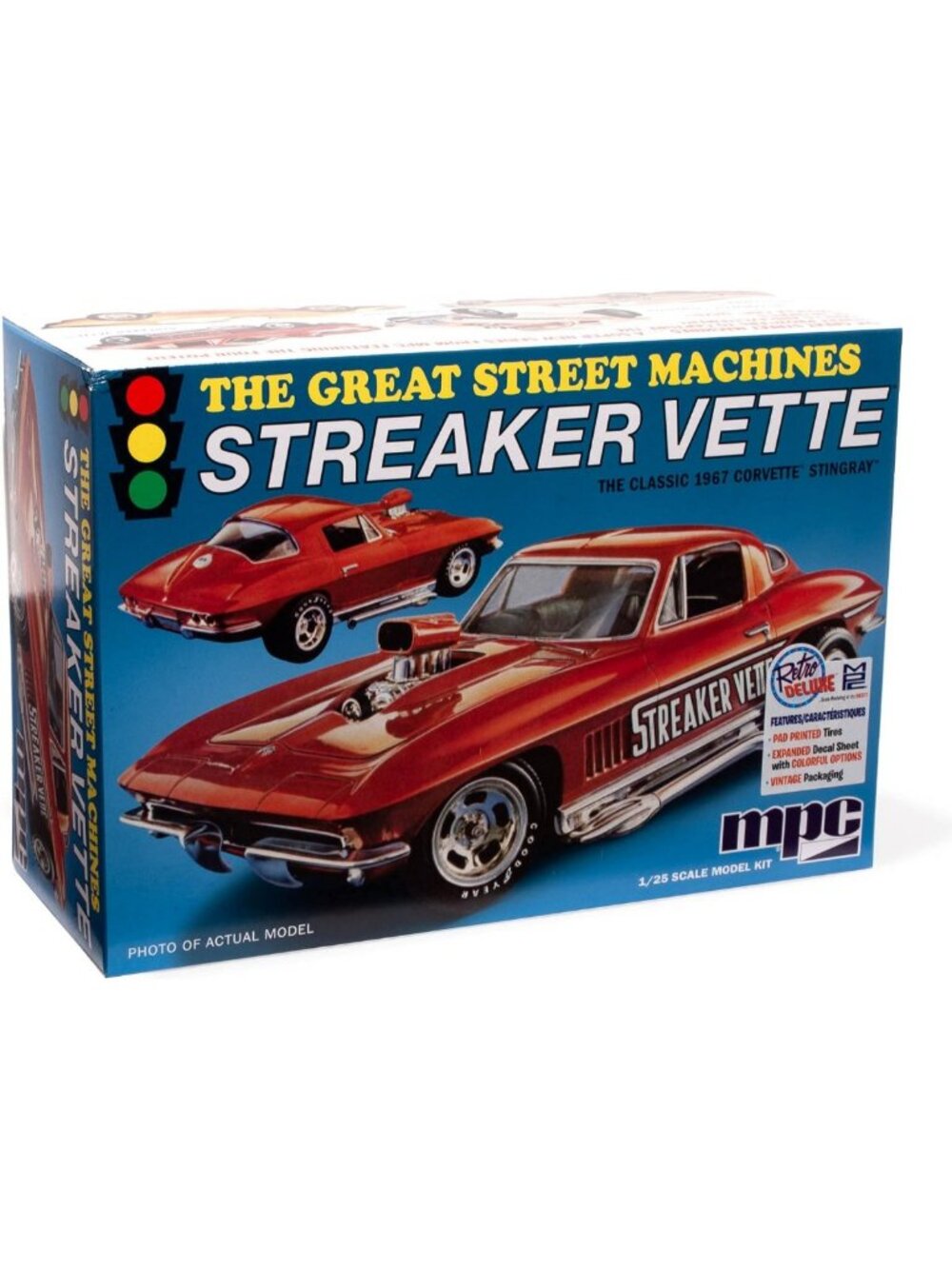 1967 Chevy Corvette Stingray Model Kit - 1:25 Scale, Classic Car Collectible